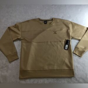 Messi Men's Crewneck Sweatshirt by Majestic Athletic in Tan SZ L